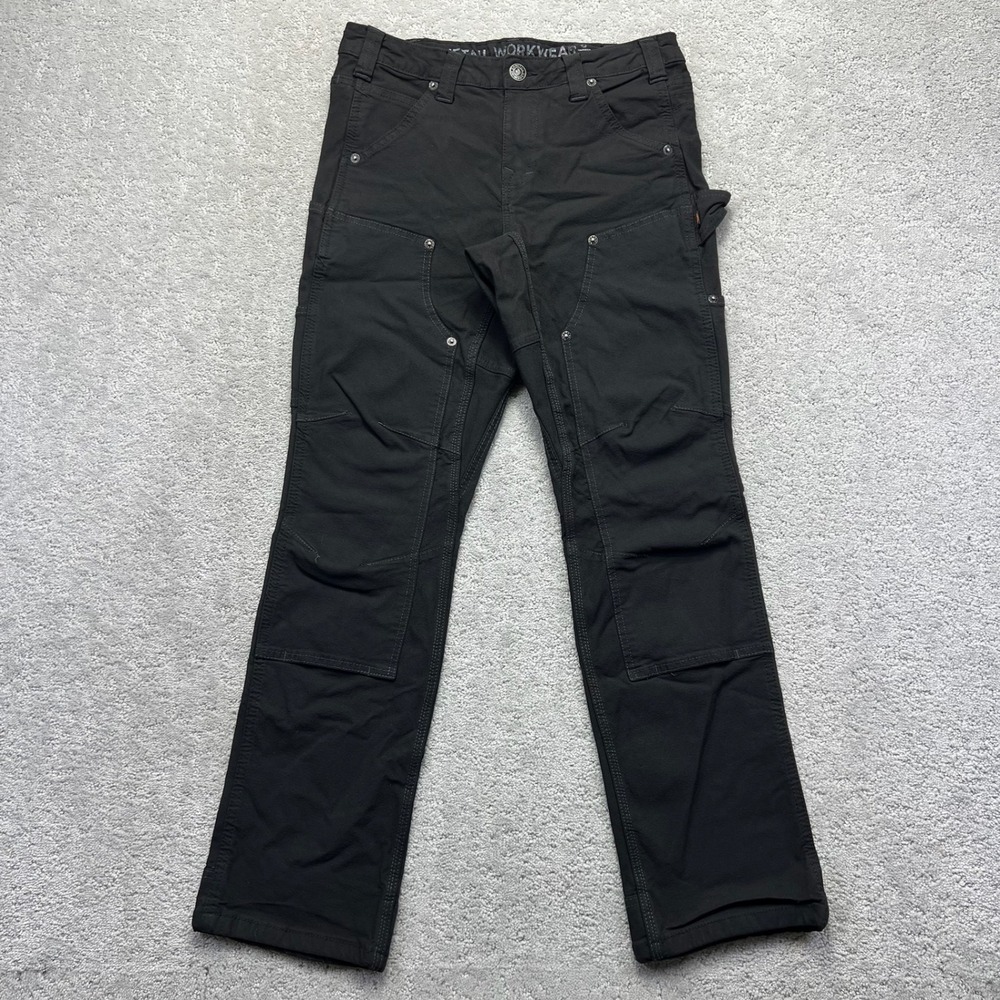 Dovetail Workwear Pants Womens 6x30 Black Britt Utility Double Knee Gorpcore